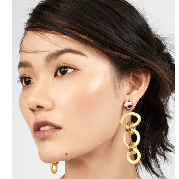 NEW!! Baublebar Fabella Linked Drop Resin Earrings - Picture 4 of 4